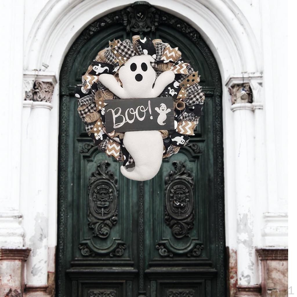 

Creative Halloween Wreath Cute Front Door Garlands Decorations for Home Outdoor Indoor Window