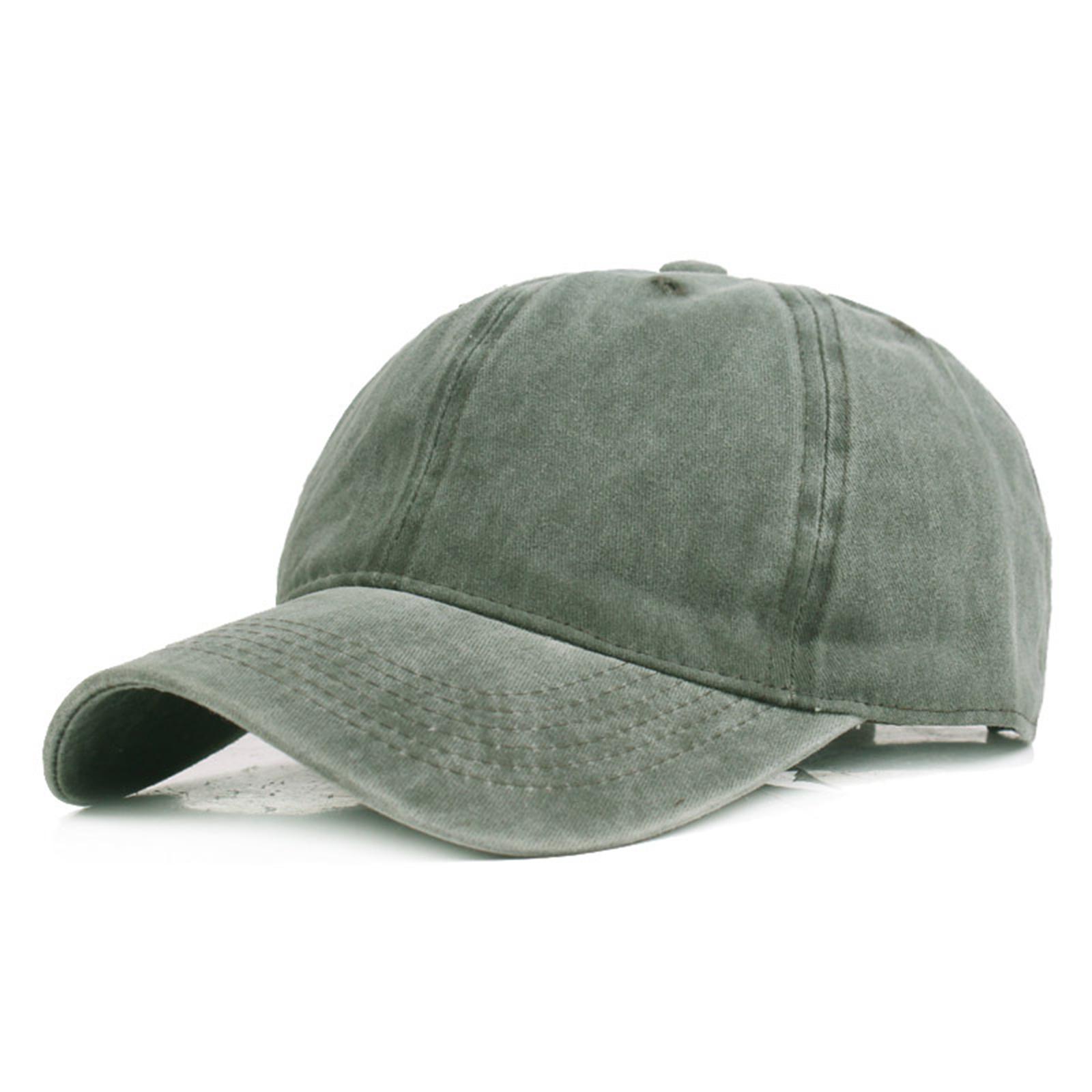 Unisex Baseball Caps Washing Baseball Cap Adjustable Hats Sports Baseball Cap Men Women Travel Caps Gray green 55-60 adjustable#1