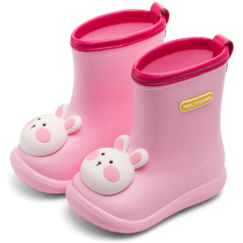 MOBESEN Rain Boots for Boys and Character Perfect for Rainy Perfect for Pink 14cm Girls, Kids' Lightweight, Non-Slip, Soft, Design, Season, School,
