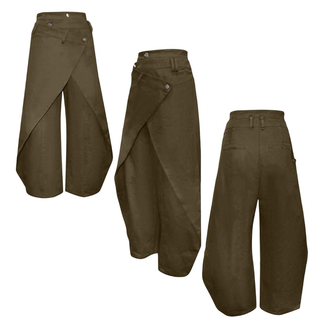 Women's Vintage Slimming High Flared Jeans with Draping Fabric