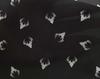 oneOone Georgette Viscose Black Fabric Christmas Fabric For Sewing Printed Craft Fabric By The Yard 42 Inch