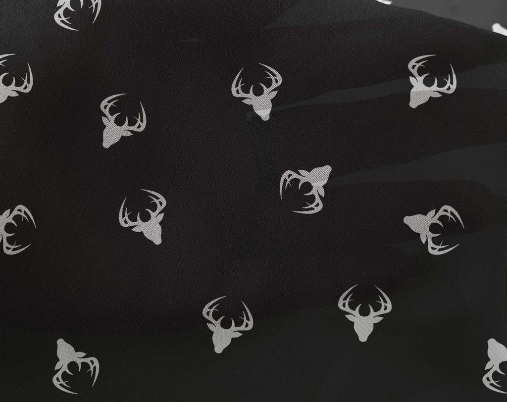 oneOone Georgette Viscose Black Fabric Christmas Fabric For Sewing Printed Craft Fabric By The Yard 42 Inch