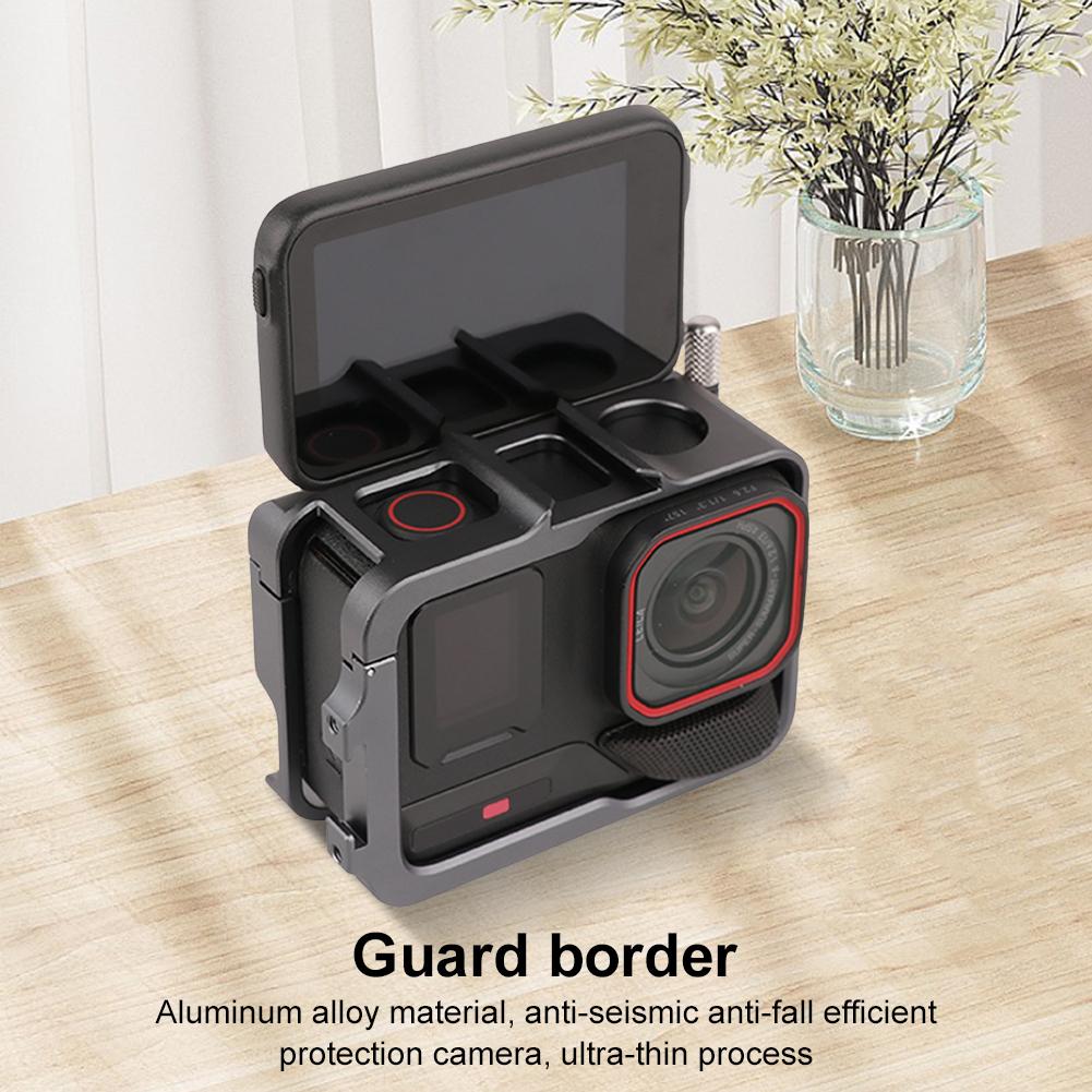 Aluminiumrahmenkäfig mit Blitzschuh-Kamerarahmengehäuse Rahmenkäfig für Insta360 Ace Pro 2 für Insta360 Ace/Insta360 Ace Pro