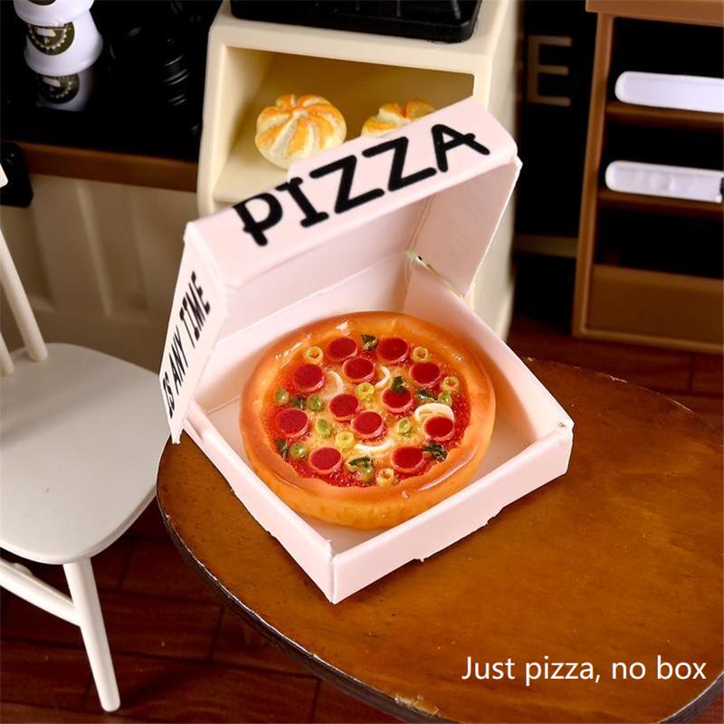 10 PCS Cute Dollhouse Miniature Simulated Kitchen Food Toy Pizza Model Home Decor Kid Play Toy Micro Landscape Ornaments Gifts