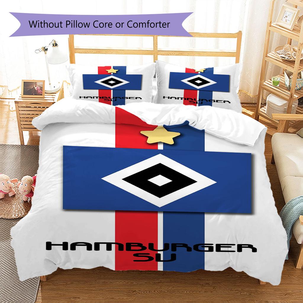 Hamburger Sportverein Pattern Bedding,Quilt Set Quilt Cover Pillowcase Home Birthday Gift(1 * Duvet Cover + 2 * Pillowcase, Without Core)