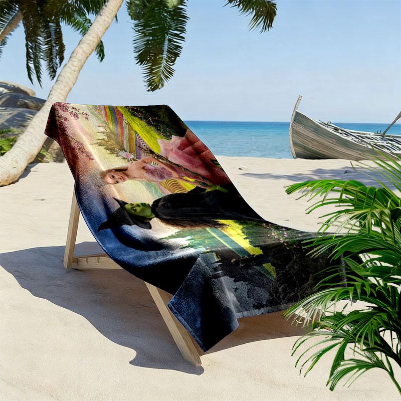 Wicked Print Beach Towel, Large Soft Quick Dry Towel for Beach Camping Swimming