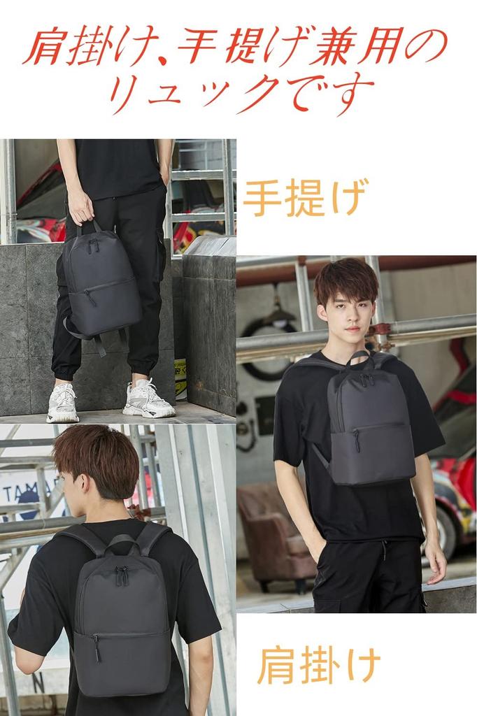 [Clair&Gina] Travel Bag, Rucksack, Oxford Cloth, Lightweight, Compact, Backpack, For Business Trips, Commuting, School, Men's, Women's (Black)