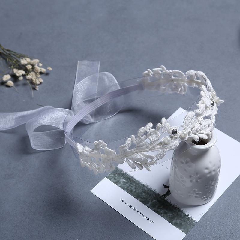 

Корейский стиль Детская повязка на голову Детская кружевная повязка на голову Модные аксессуары для волос принцессы для девочек Аксессуары для волос для фотосъемки лист