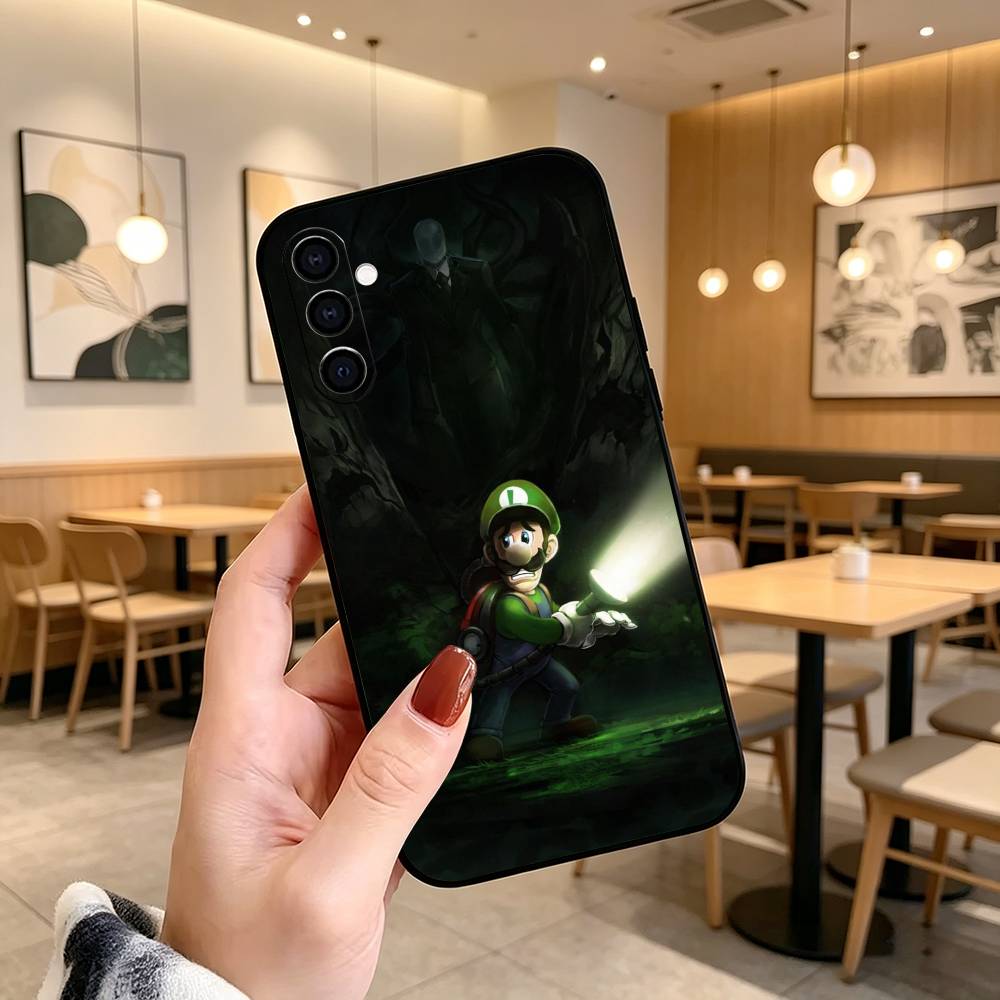 Cartoon Super-Z MarioS Bros Phone Case Black Silicone Soft For Samsung Galaxy A73,A72,A71,A70,A53,A52,A51