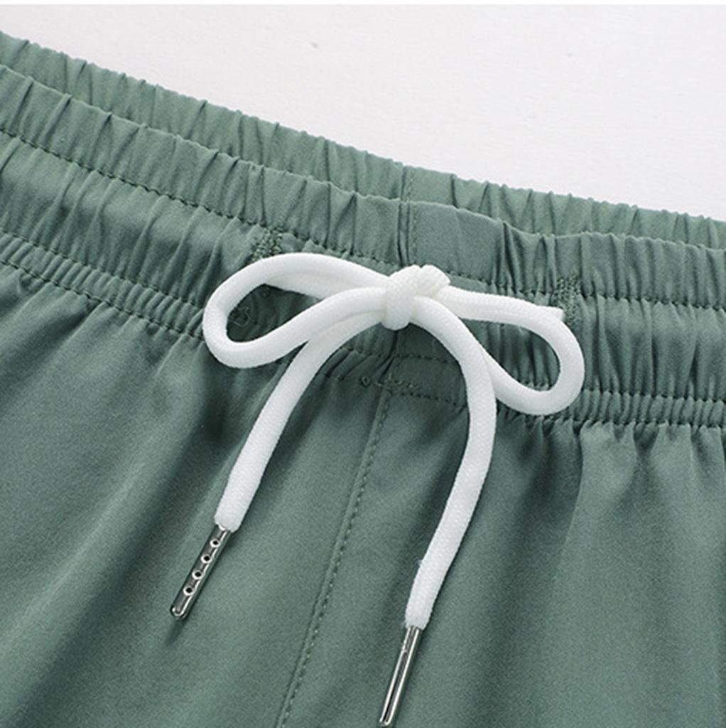 Men's Summer Drawstring Sports Casual Striped Popular Slightly Elastic Three-point Sports Pants