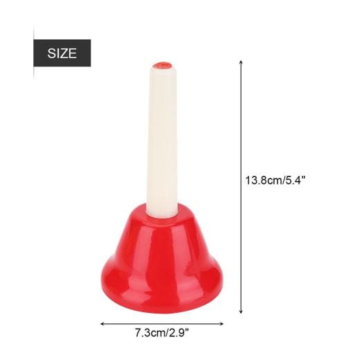 Handbells, Music Bells, 8-Note Metal Handbells, Gift Set for Christmas, Promotes Brain Development, Educational Toy, Kids' Musical Toy, Rhythm Band, C