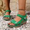 Large Size Platform Casual Sandals Velcro Sandals Women's Shoes