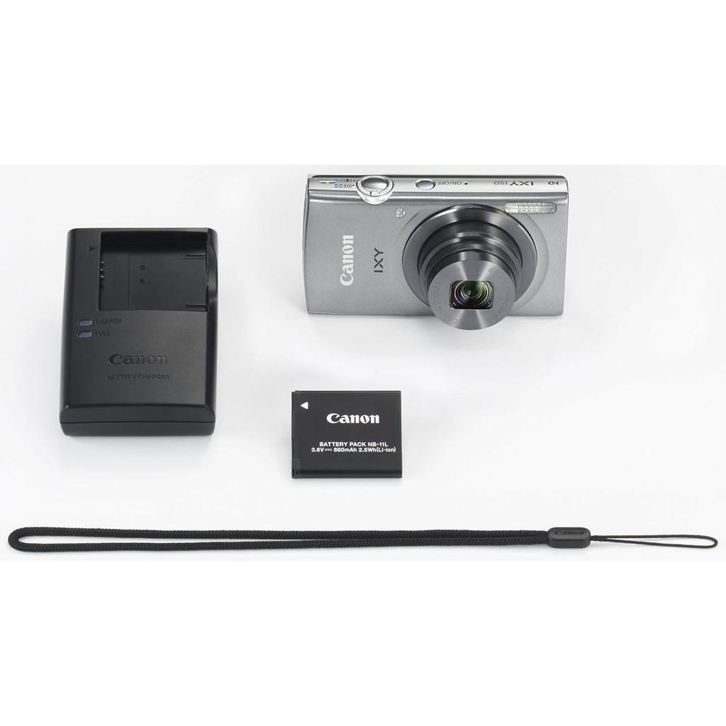 Refurbished Canon IXY150 Silver Digital Camera with 8x Optical Zoom (IXY150(SL))