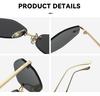 Neutral-Style Frameless Polygonal Sunglasses UV-Protective Lenses Essential UV400 Sunglasses for Outdoor Travel and Vacations