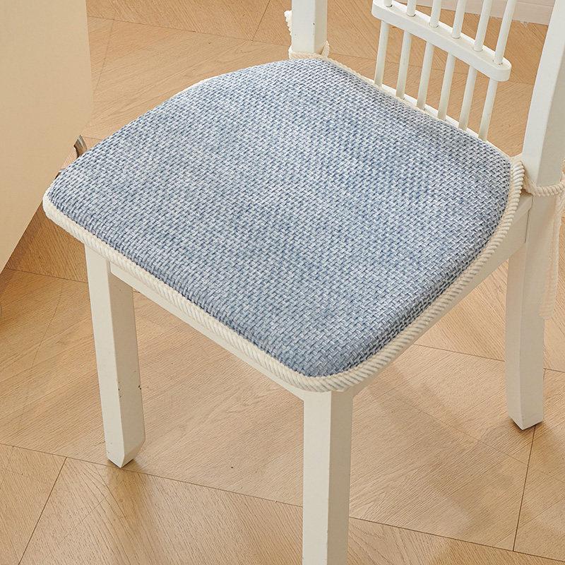 Universelles Chenille-Anti-Rutsch-Sitzkissen für alle Jahreszeiten - Waschbares Esszimmer- oder Klassenzimmer-Stuhlkissen für langes Sitzen 40X40cm (Square)