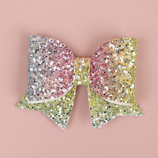 Hairpin Three-Dimensional Swallowtail Butterfly Wing Shape Hair Clip with Glitter Sparkling Sequins Kids Ponytails Braids Party Hair Accessories