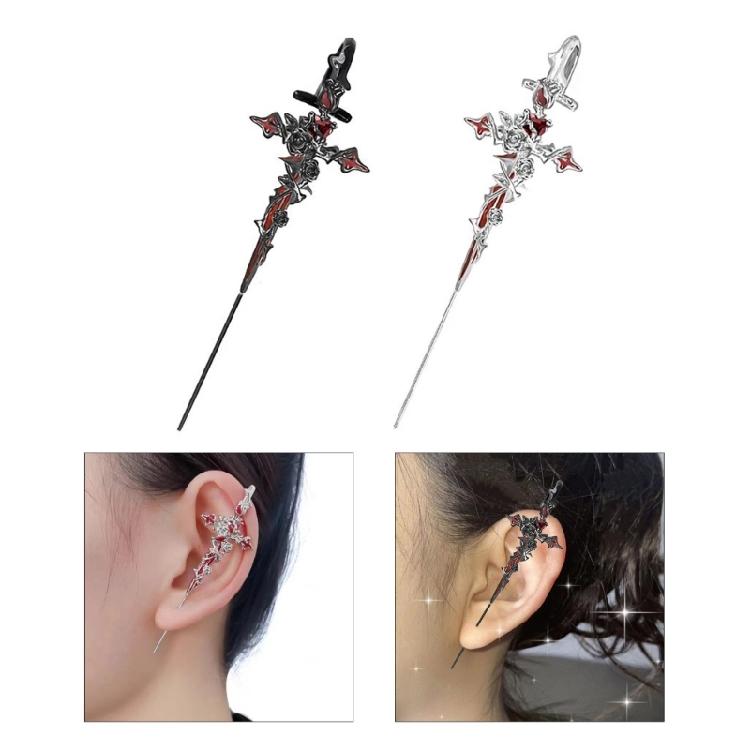 Orecchini a Bottone Multiuso a Forma di Rosa per Migliorare Outfit Casual o Eleganti Texture in Lega Adatti a Varie Occasioni