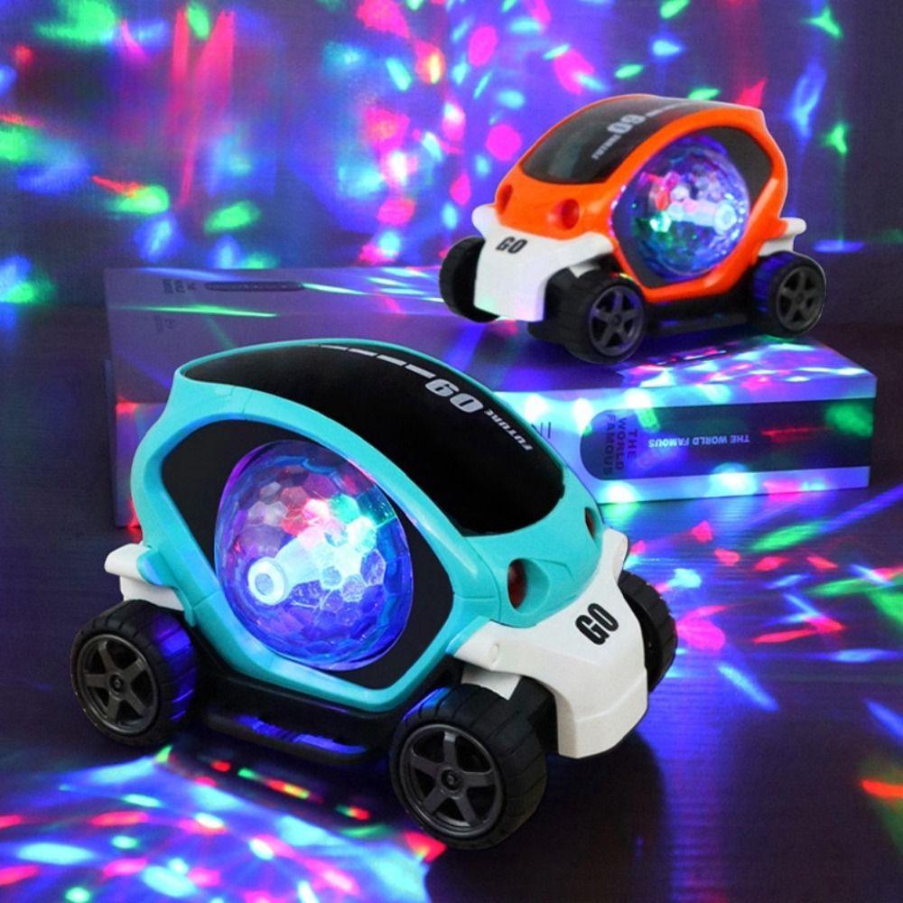 

Автоматическая специальная музыкальная машинка игрушечная подсветка музыкальная электромобиль игрушки 3D вращающаяся машинка для мальчиков и девочек оранжевый