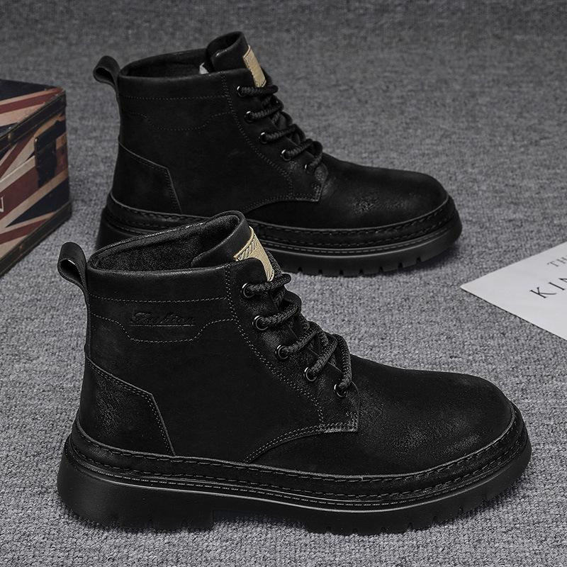 

The Same Outdoor Men S Outdoor First-Layer Cowhide Martin Boots 44 чорний