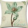 Retro Plant Floral Print Linen Pillow Case Home Living Room Sofa Car Cushion Pillow