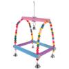1Pcs Parrot Swing Stand Ladder Bright Color Hanging Playground Chewing Adventure Supplies for Cockatiels Parakeets Small Birds