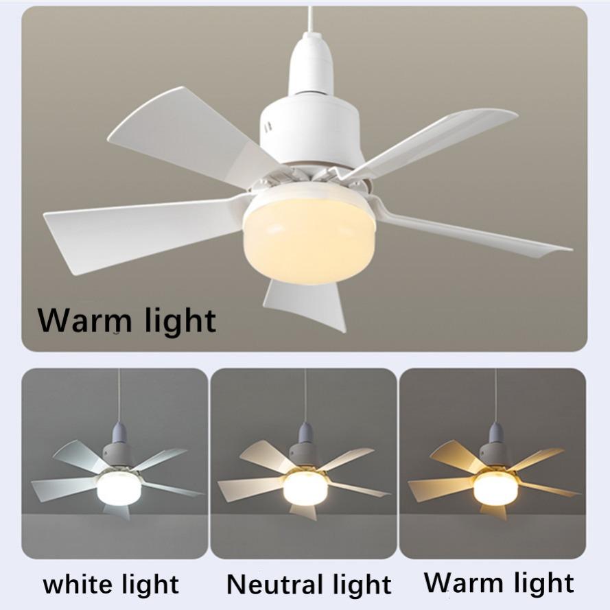 E27 LED Ceiling Fan Light 40/60W  Remote Dimming for Living Room Study and Home Use Fan Light Smart Silent Ceiling Fans 85-265V