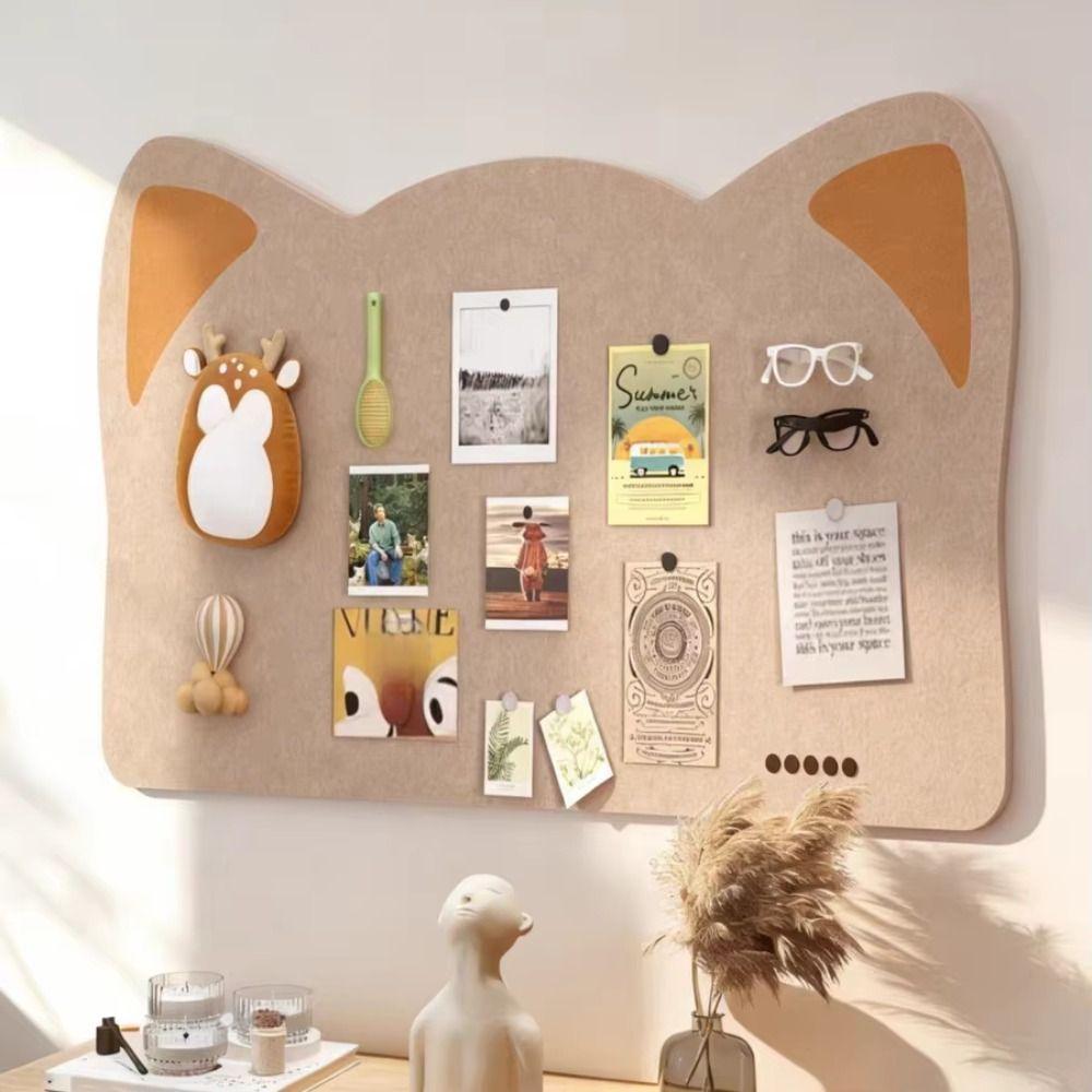 Cat Ear Design Photo Wall Board Self Adhesive Decorative Wall Panel Felt Wall Board Home Office