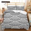 Bohemian Duvet Cover Set 3 Pieces Trellis Striped Ethnic Boho Vintage Quilt King Queen For Boy Girls Teens Polyester Bedding Set