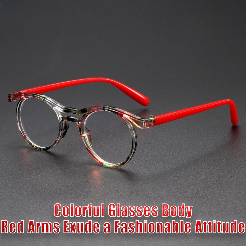 Fashion Colorful Double Beam Frame Frames Reading Glasses New Vintage Round Frame Anti Blue Light Presbyopia Glasses for Women