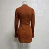 2024 Elegant Slim Fit Long Sleeve Hip Wrap Dress - Sexy and Stylish for Spring & Autumn
