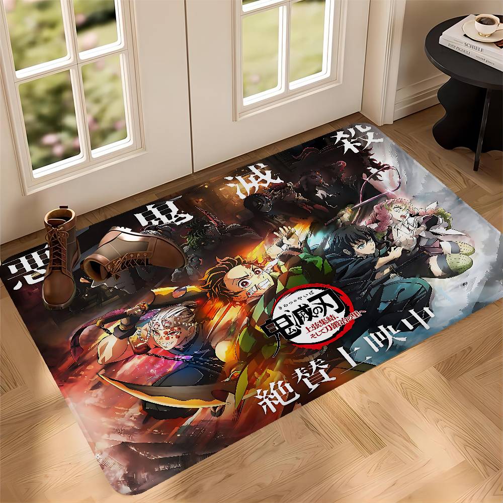 Anime Demon Slayer Floor Mat Retro Multiple Choice Living Room Kitchen Rug Non-Slip Modern Home Decor