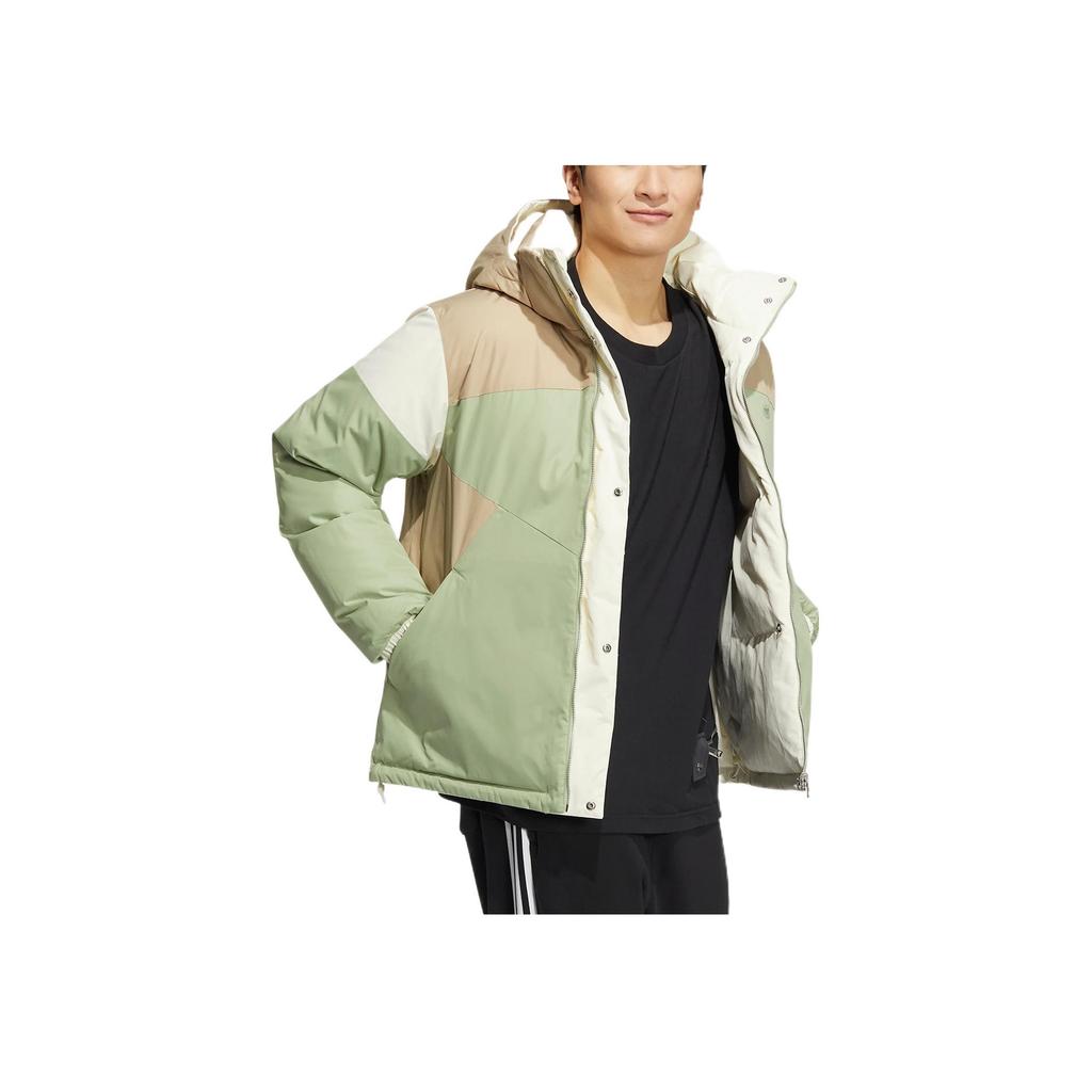 Adidas Originals Sportliche Daunenjacke mit Print-Logo, Reißverschluss und Kapuze, Wende-Daunenjacke für Herren, Oberbekleidung, Mehrfarbig HS9466
