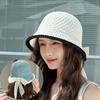 Summer Hollow Sun Hat Korean Version Fashion Bow Lace Bucket Hat New Fisherman Sunscreen Outdoor Beach Sun Hat Travel Panama Cap