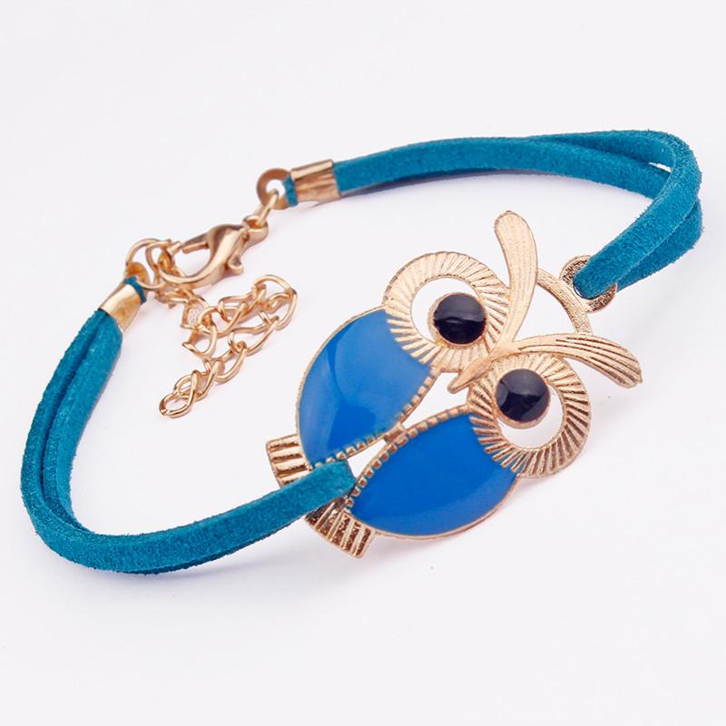 

Модные женские винтажные браслеты из искусственной кожи с украшением в виде совы для девочек