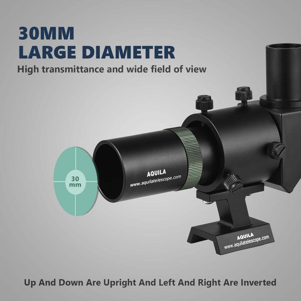 XTAHDGE Star Finder 6*30mm 90 Degree Right Angle Left and Right Reversed Image Crosshair Alloy Astronomical Accessories