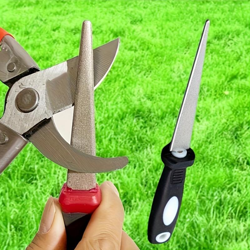 Diamond Sharpening Scissors Knives Rod Grit File Garden Tools Double-sided Flat Curved Design Handheld Sharpener Home Supplies
