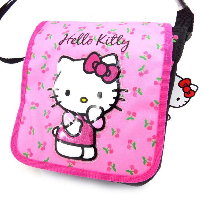 Crossbody Handbag - Hello Kitty - Pink - Canvas - 20.5x23.5x5 Cm - Zipped