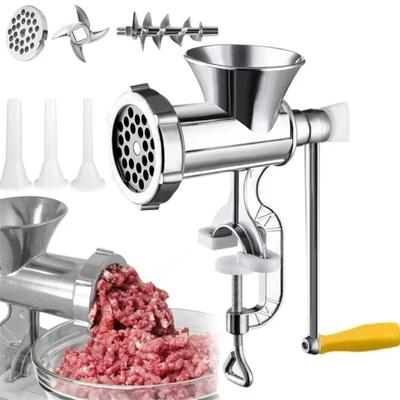Picadora de carne Manual, mesa, embutidor de salchichas de mano, cocina de acero inoxidable