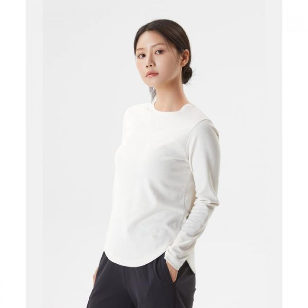 

DescenTe Womens Hip Cover Long Sleeve T shirT Ivory IVY0IVORY/80