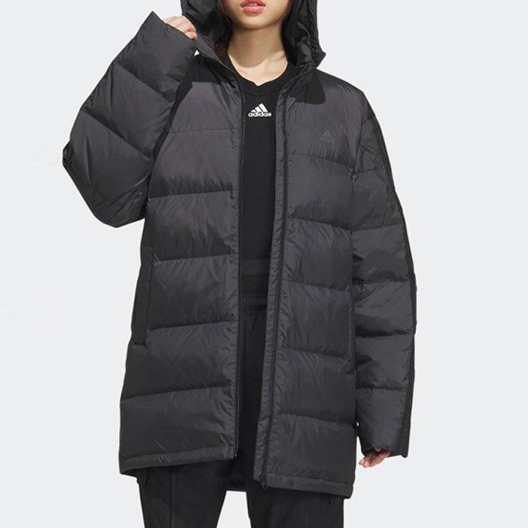 Adidas Sports Warm Hooded Down Jacket Unisex Jackets Black IK2392