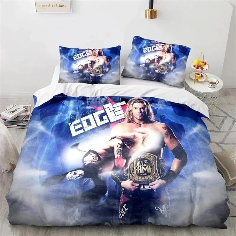 3D-tryck Brottningsspel WWE EAW Sängklädesset, Påslakan Täcke Sängset Örngott, King Queen Twin Storlek Pojkar Flickor