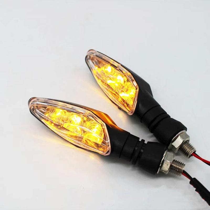 2Pcs Motorcycle Turn Signal Light Super Bright Amber Blinker Indicator Waterproof Motorcycle Running Lamp Flashers Lighting