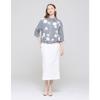 SON JUNG WAN Women S Check Flower Embroidery blouSe Zbl6262150