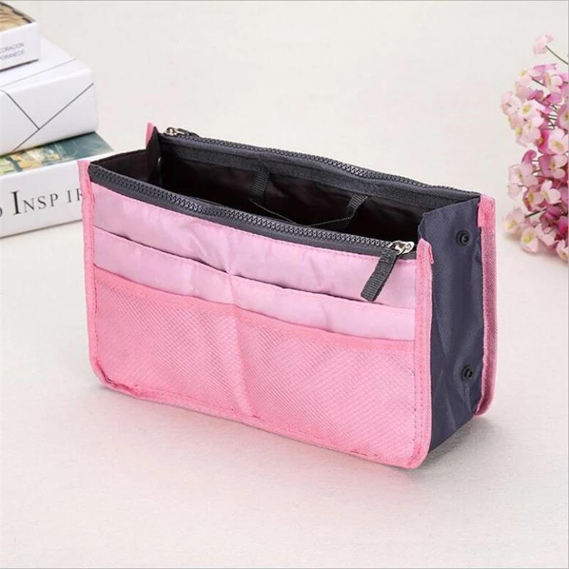 Ready Stocked Travel Handbag Nylon Large Container Make Up Case Organizer Bags Ladies Foldable Purse Clutch BagHot Sell