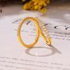 18K Goldplattierter Zirkonia Stapelring für Damen – Minimalistisches Europäisches & Amerikanisches Design in Titanstahl