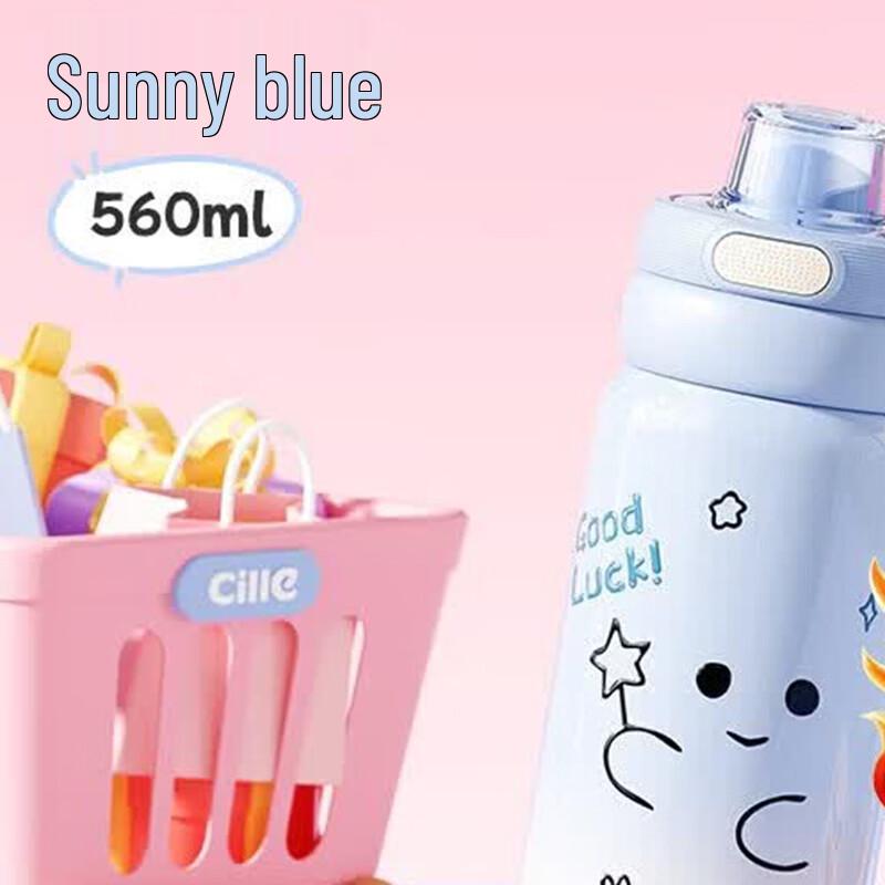 Cille Fresh & Joyful Pop-up Lid Stainless Steel Water Bottle