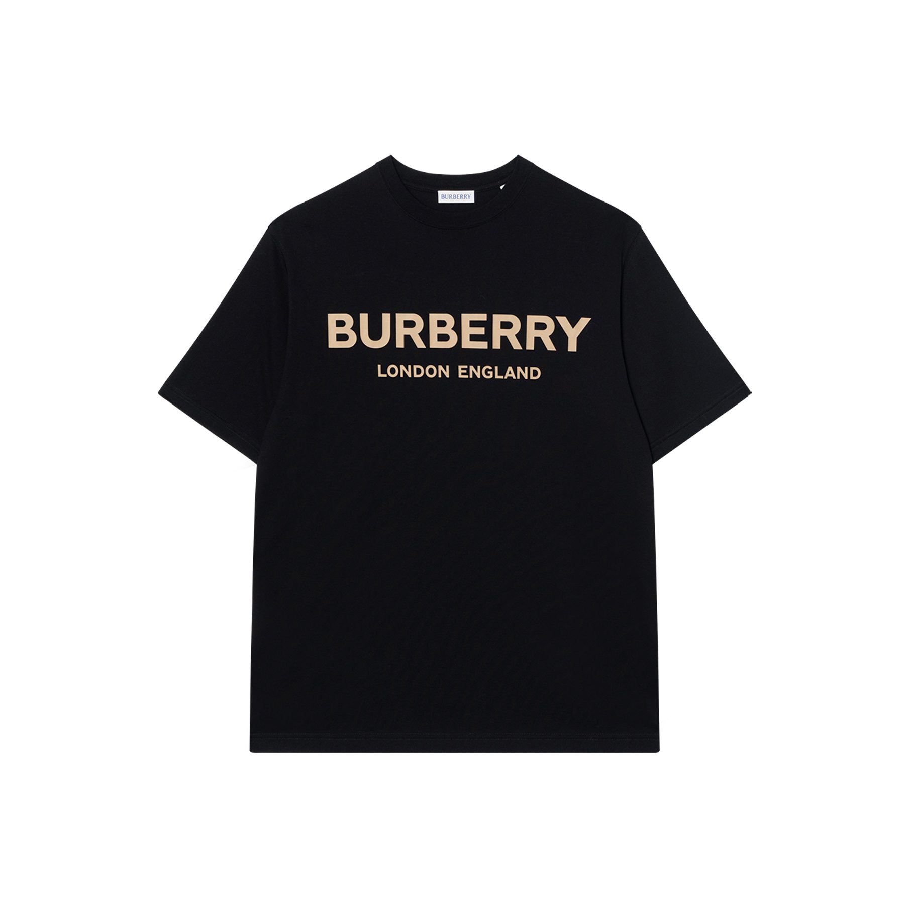 Burberry T-krekli Vīriešu Melni Apaļu Kakla