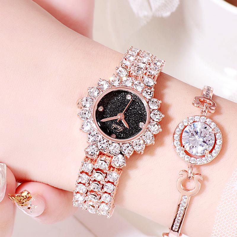 Light luxury full diamond women s watch niche quartz watch women s fashion gypsy star watch watch diamond