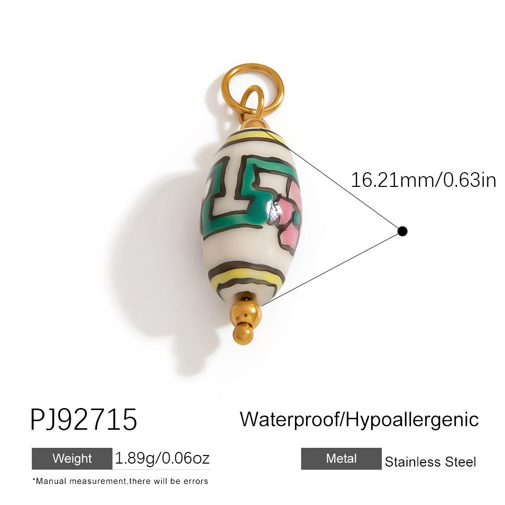 Stainless Steel DIY Jewelry Accessories Cartoon Enamel Pendant for Bracelets and Necklaces
