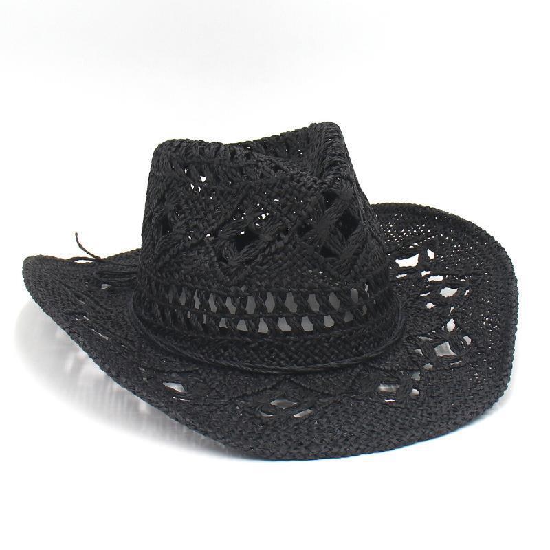 Spring Summer New Hollowed Out Denim Hat Hand Woven Straw Hat Breathable Cool Upturned Edge Top Hat For Women Camping Vacation